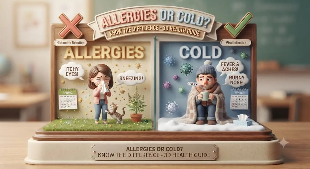 allergies or cold