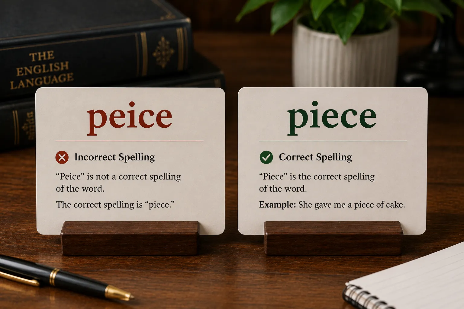 peice or piece