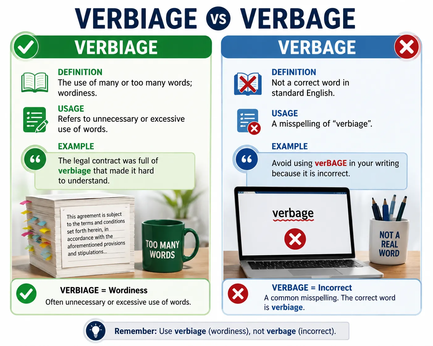 verbiage or verbage