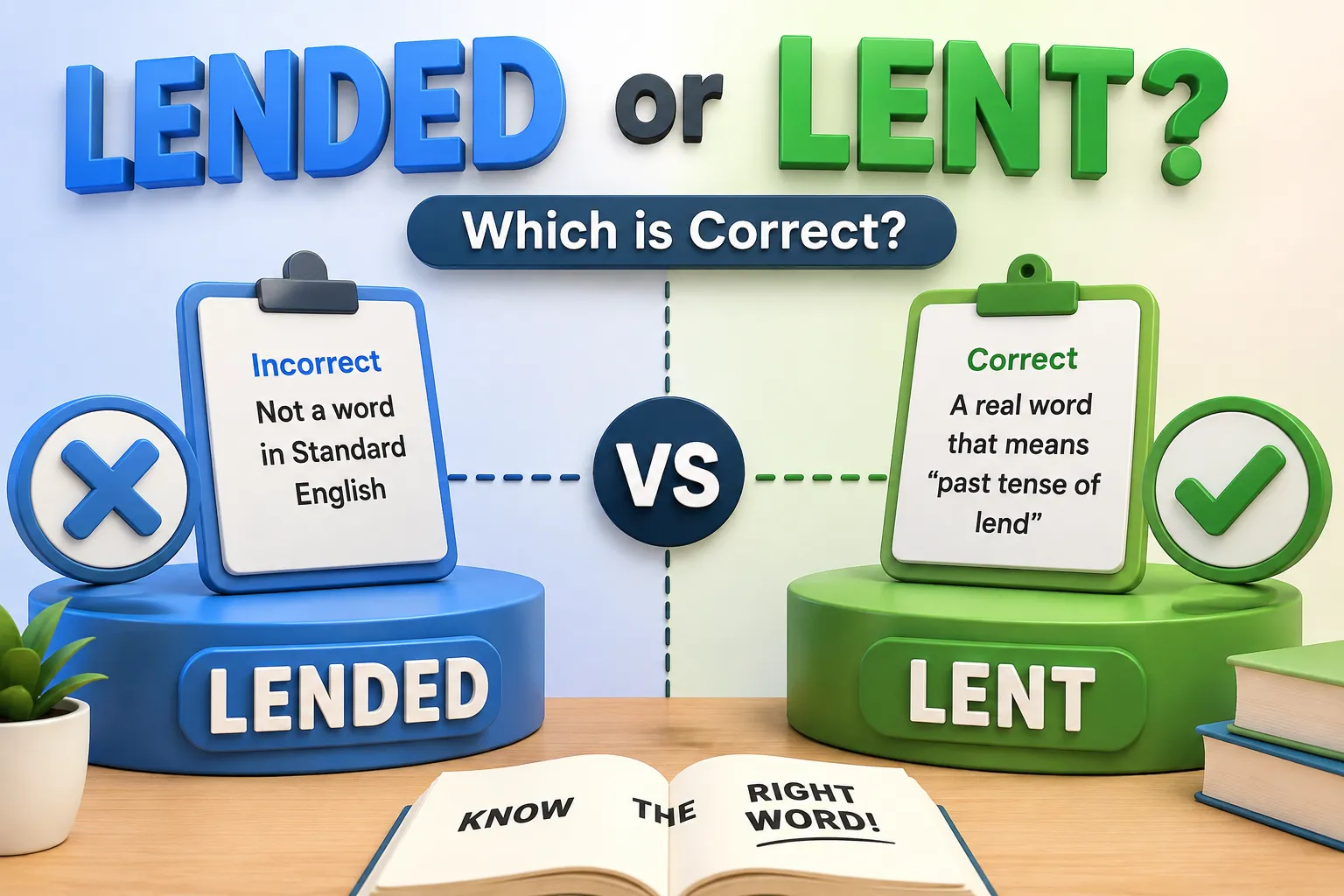Lended or Lent