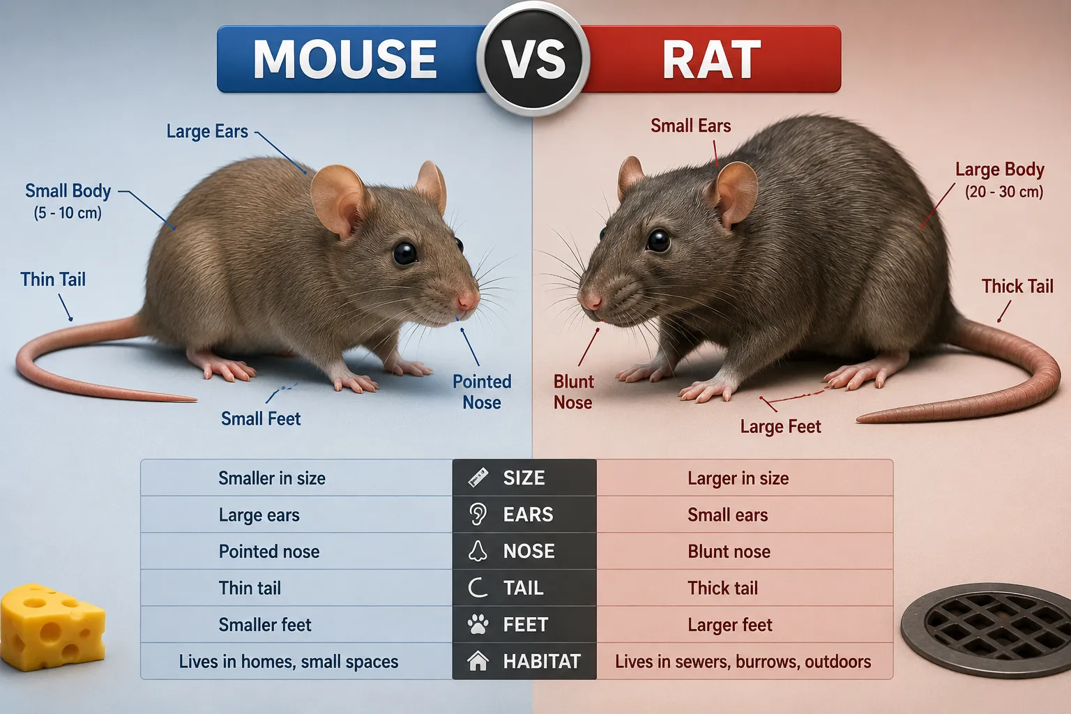 Mouse vs. Rat