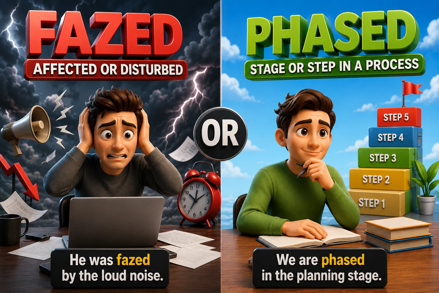fazed or phased