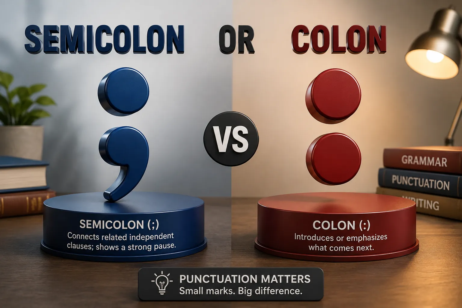 semicolon or colon