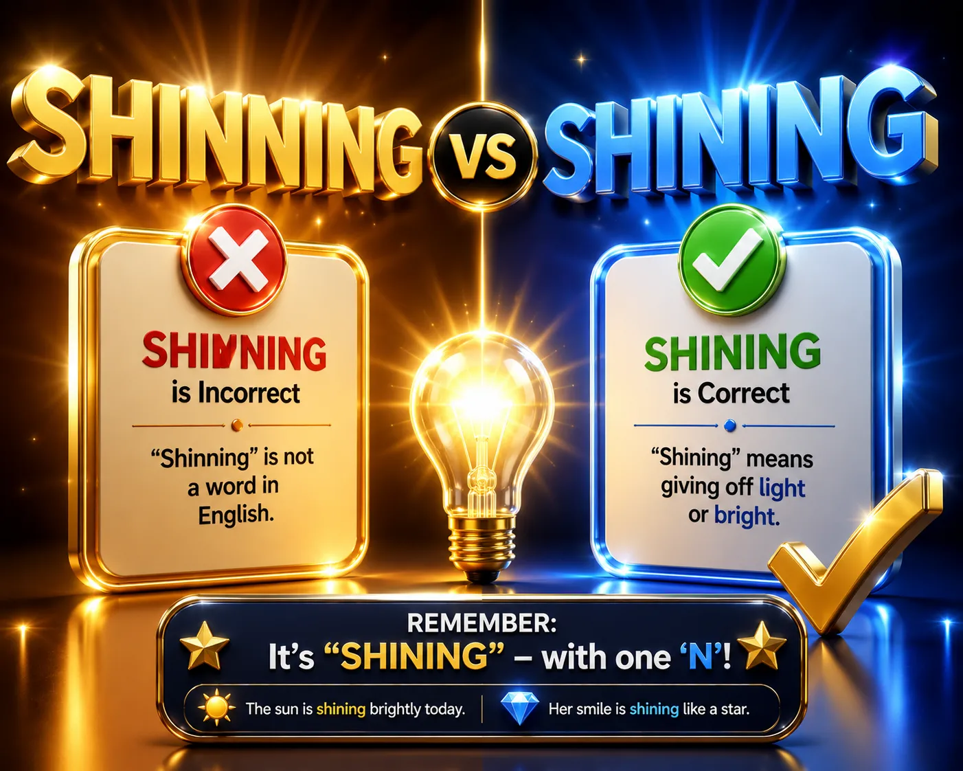 shinning or shining