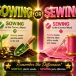 sowing or sewing