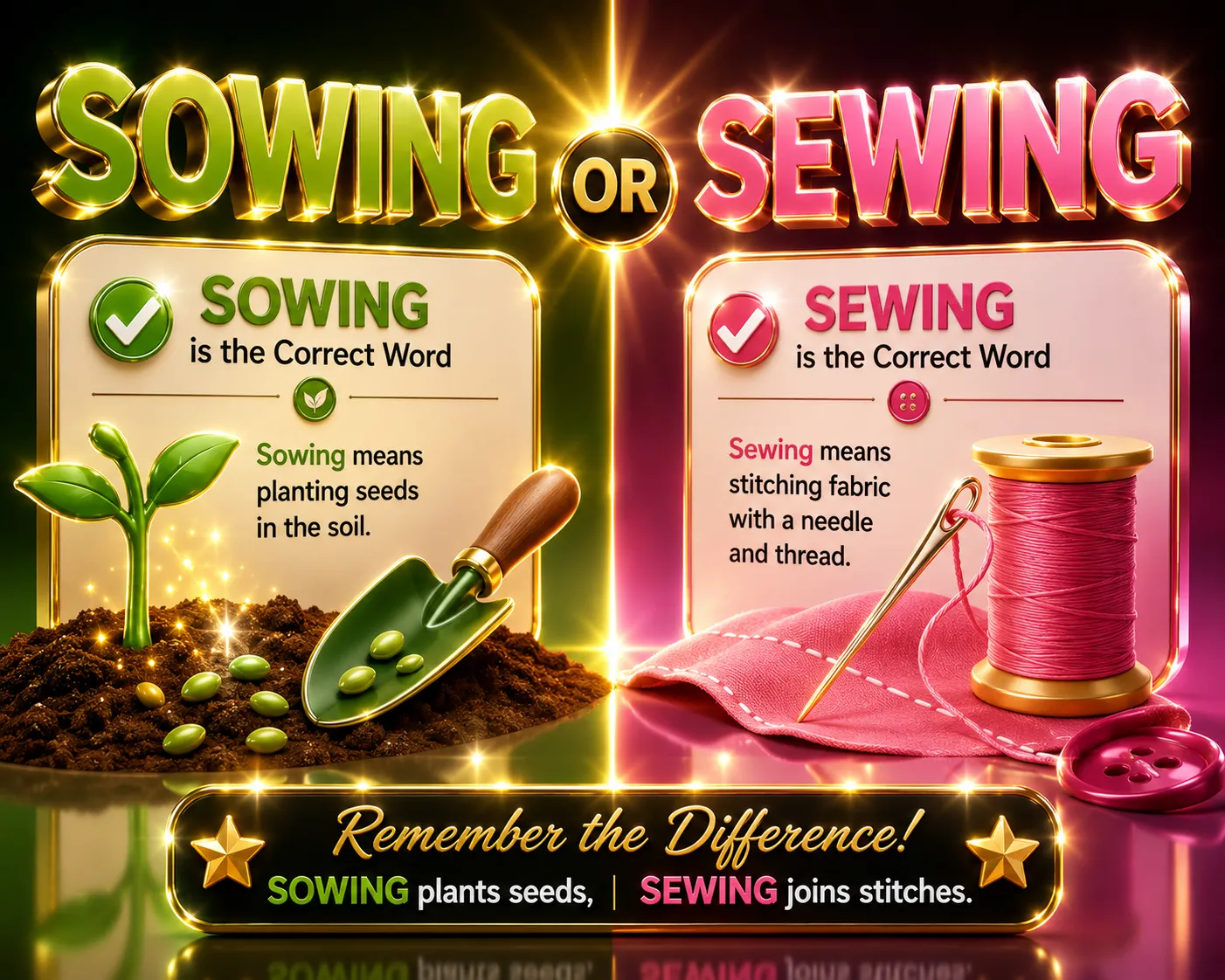 sowing or sewing