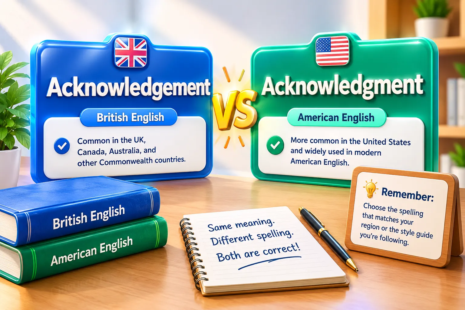 Acknowledgement vs. Acknowledgment