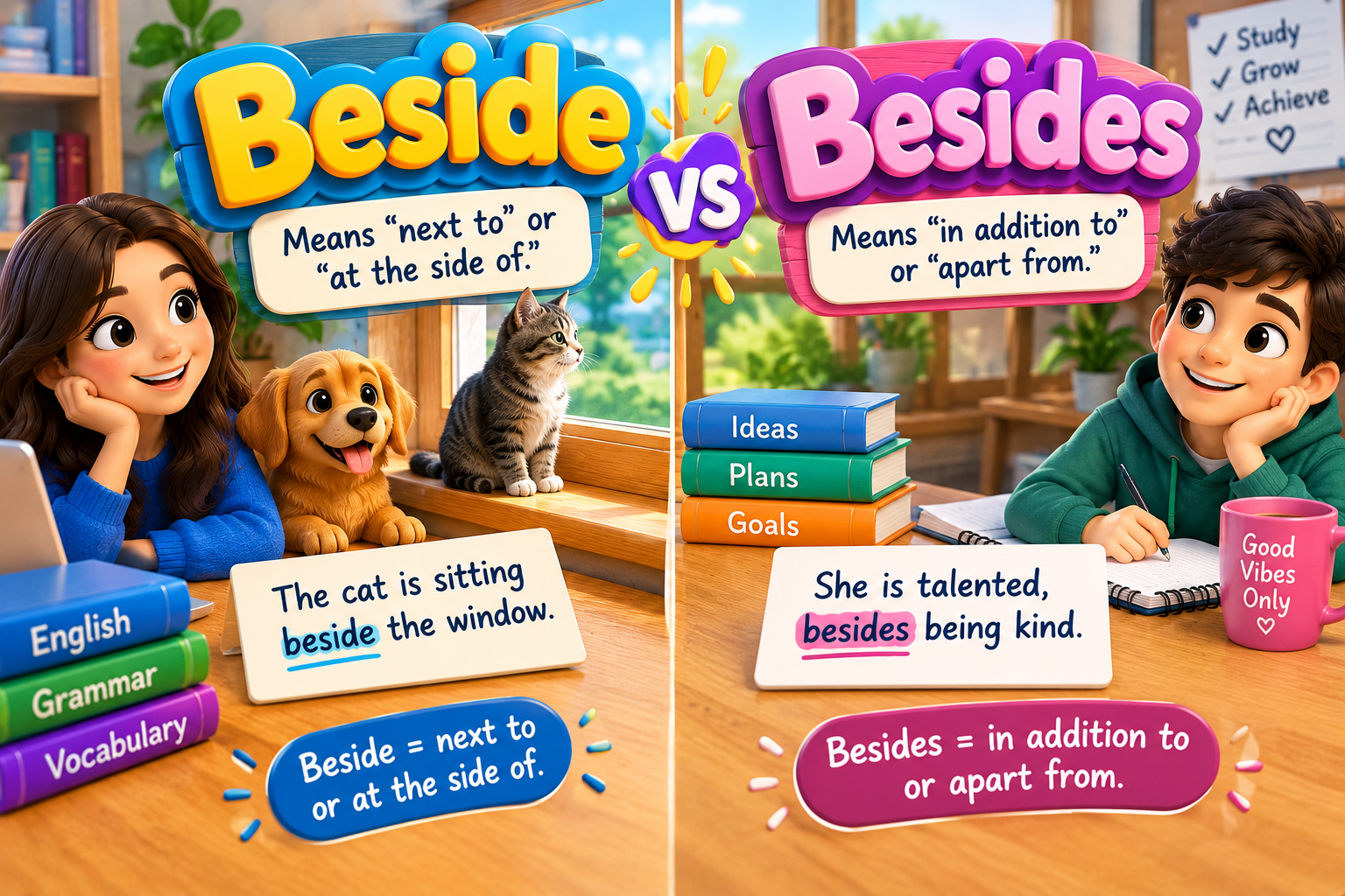 Beside or Besides