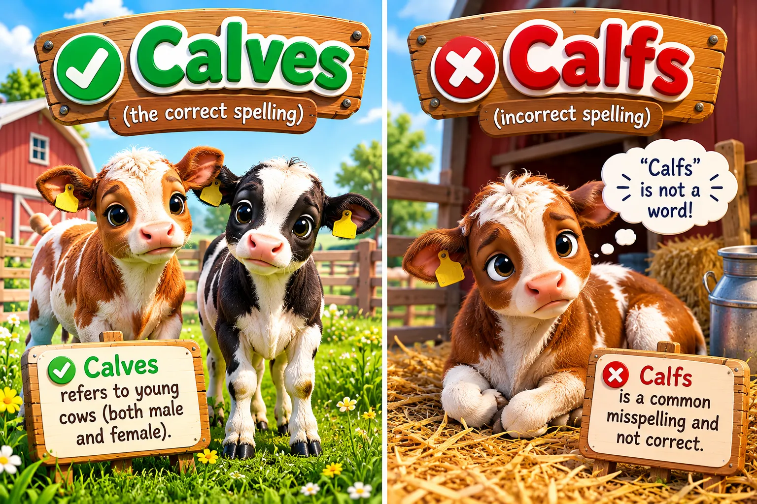 Calves or Calfs: