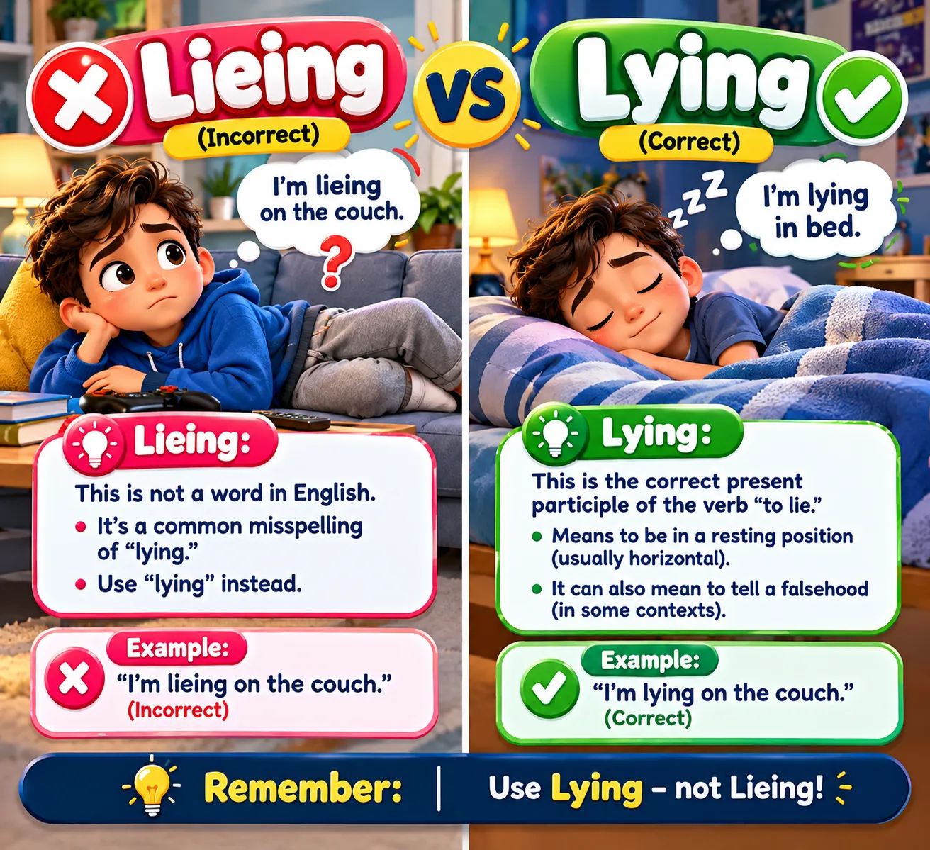 Lieing or Lying